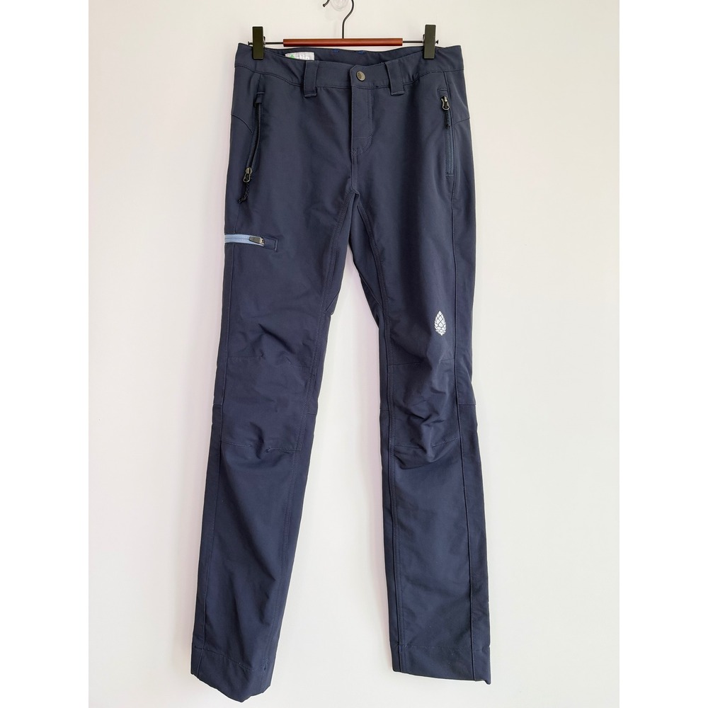 Stio Pinedale Pant Gorpcore Technical Hiking Womens 4R Navy Blue Double Knee